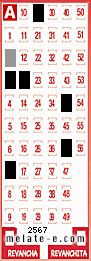 Volante ganador del sorteo 2567 de Melate