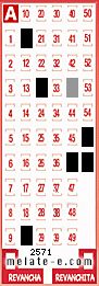 Volante ganador del sorteo 2571 de Melate