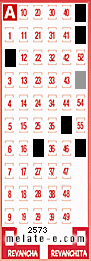 Volante ganador del sorteo 2573 de Melate