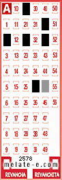 Volante ganador del sorteo 2578 de Melate