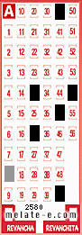 Volante ganador del sorteo 2580 de Melate