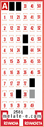 Volante ganador del sorteo 2581 de Melate