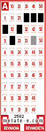 Volante ganador del sorteo 2582 de Melate
