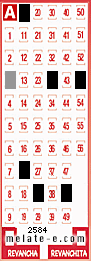 Volante ganador del sorteo 2584 de Melate