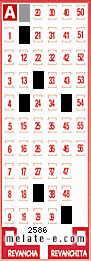 Volante ganador del sorteo 2586 de Melate