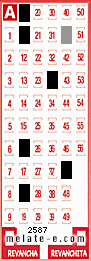 Volante ganador del sorteo 2587 de Melate