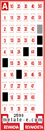 Volante ganador del sorteo 2590 de Melate