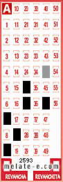 Volante ganador del sorteo 2593 de Melate
