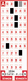 Volante ganador del sorteo 2594 de Melate