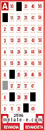 Volante ganador del sorteo 2596 de Melate
