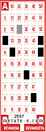 Volante ganador del sorteo 2597 de Melate