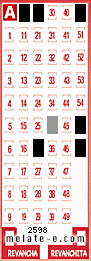 Volante ganador del sorteo 2598 de Melate