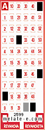 Volante ganador del sorteo 2599 de Melate