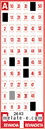Volante ganador del sorteo 2603 de Melate