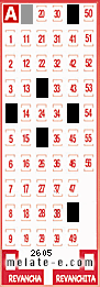 Volante ganador del sorteo 2605 de Melate