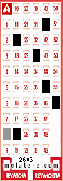 Volante ganador del sorteo 2606 de Melate