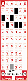 Volante ganador del sorteo 2607 de Melate