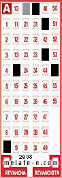 Volante ganador del sorteo 2608 de Melate