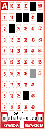 Volante ganador del sorteo 2610 de Melate
