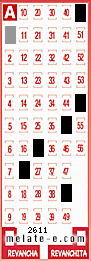 Volante ganador del sorteo 2611 de Melate