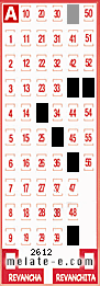 Volante ganador del sorteo 2612 de Melate