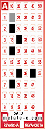 Volante ganador del sorteo 2613 de Melate