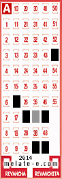 Volante ganador del sorteo 2614 de Melate
