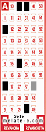 Volante ganador del sorteo 2616 de Melate