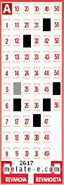 Volante ganador del sorteo 2617 de Melate