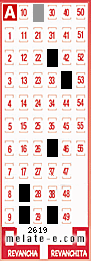 Volante ganador del sorteo 2619 de Melate