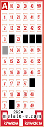 Volante ganador del sorteo 2620 de Melate