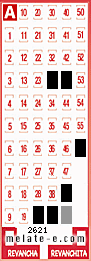 Volante ganador del sorteo 2621 de Melate
