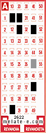 Volante ganador del sorteo 2622 de Melate