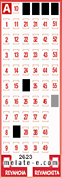 Volante ganador del sorteo 2623 de Melate