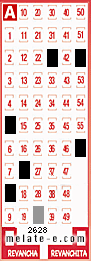 Volante ganador del sorteo 2628 de Melate