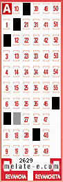 Volante ganador del sorteo 2629 de Melate