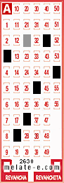 Volante ganador del sorteo 2630 de Melate