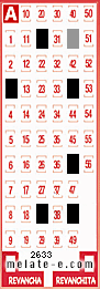 Volante ganador del sorteo 2633 de Melate