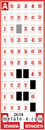 Volante ganador del sorteo 2634 de Melate