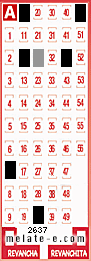 Volante ganador del sorteo de Melate con fecha del miércoles  13 de marzo de 2013