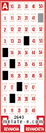 Volante ganador del sorteo 2643 de Melate