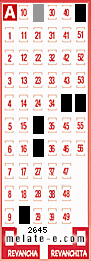 Volante ganador del sorteo 2645 de Melate