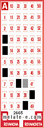 Volante ganador del sorteo de Melate con fecha del miércoles  19 de junio de 2013