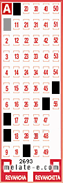 Volante ganador del sorteo de Melate con fecha del miércoles  25 de septiembre de 2013