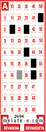 Volante ganador del sorteo de Melate con fecha del domingo  29 de septiembre de 2013