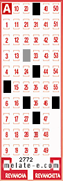 Volante ganador del sorteo de Melate con fecha del domingo  29 de junio de 2014
