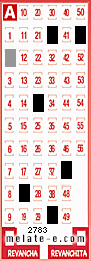Volante ganador del sorteo de Melate con fecha del miércoles   6 de agosto de 2014