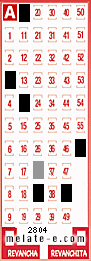 Volante ganador del sorteo 2804 de Melate