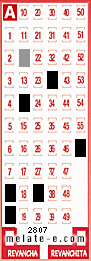Volante ganador del sorteo 2807 de Melate