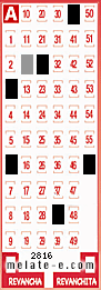 Volante ganador del sorteo 2816 de Melate
